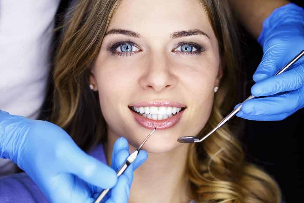 Relaxed patient during a gentle dental examination at Royal Oak Dental, Oakville