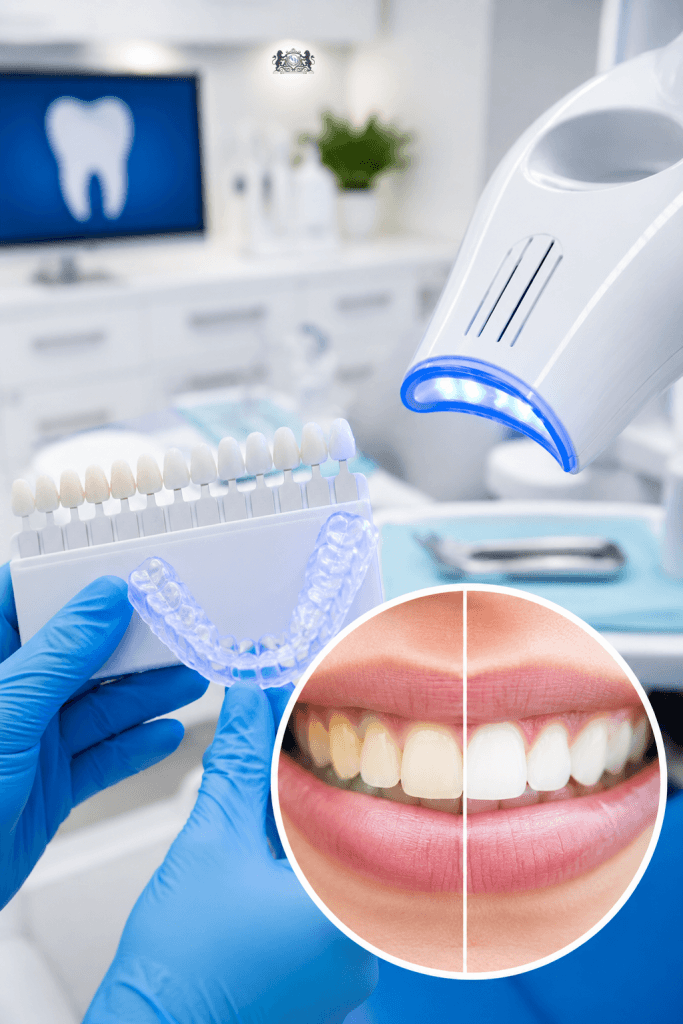 Professional teeth whitening at Royal Oak Dental in Oakville, Ontario